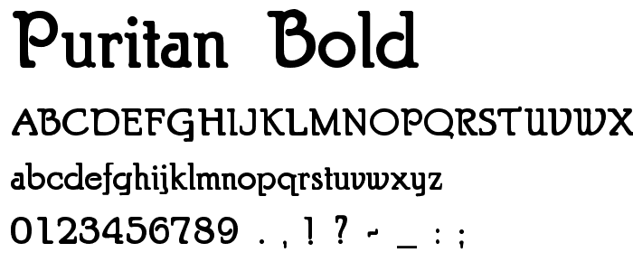 Puritan Bold font